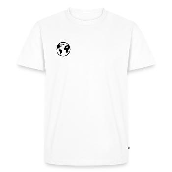Le monde - T-shirt Premium bio Homme - blanc - Devant - Nico (187cm)