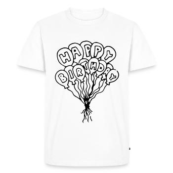 Joyeux anniversaire fête d’anniversaire anniversaire - T-shirt Premium bio Homme - blanc - Devant - Nico (187cm)