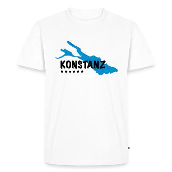 Constance Lake Constance - Men's Premium Organic T-Shirt - white - Front - Nico (187cm)