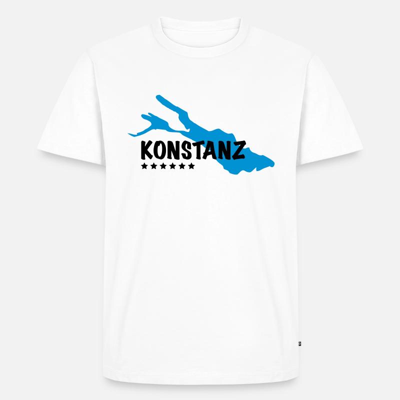 Konstanz Bodensee - Männer Premium Bio T-Shirt - Weiß