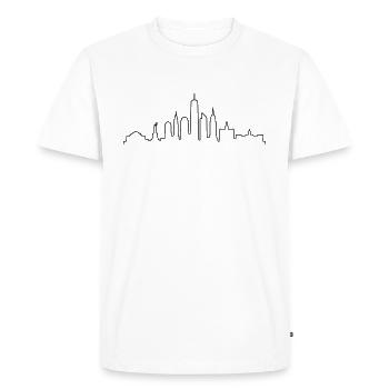 NEW YORK City Usa Skyline Ville - T-shirt Premium bio Homme - blanc - Devant - Nico (187cm)