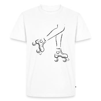 Roller skates with legs - Men's Premium Organic T-Shirt - white - Front - Nico (187cm)