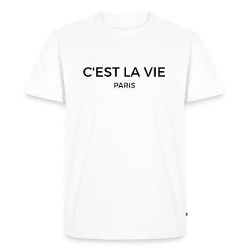 cestl la vie - T-shirt Premium bio Homme - blanc - Devant - Nico (187cm)
