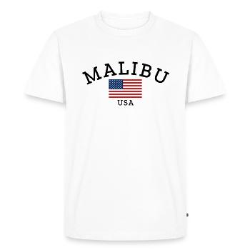 Malibu - T-shirt Premium bio Homme - blanc - Devant - Nico (187cm)