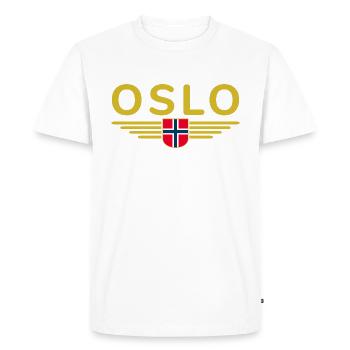 T-shirt Oslo pour les fans et les amoureux de la Norvège - T-shirt Premium bio Homme - blanc - Devant - Nico (187cm)