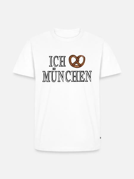 ICH LIEBE MÜNCHEN - Männer Premium Bio T-Shirt - Weiß