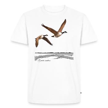 Canada geese - Men's Premium Organic T-Shirt - white - Front - Nico (187cm)