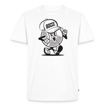 Boule de pétanque pour le Boule de pétanque Cap Boule - T-shirt Premium bio Homme - blanc - Devant - Nico (187cm)