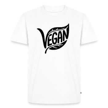 Vegan - Cool Veggi Logo - T-shirt Premium bio Homme - blanc - Devant - Nico (187cm)
