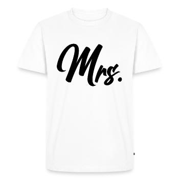 Mme - M. + Mme Duo - T-shirt Premium bio Homme - blanc - Devant - Nico (187cm)