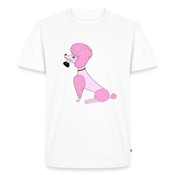 poodle - Men's Premium Organic T-Shirt - white - Front - Nico (187cm)