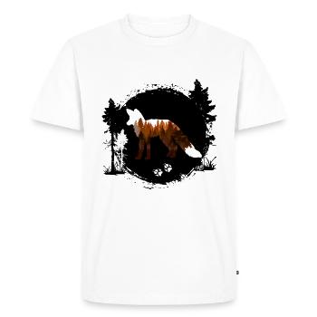Renard - T-shirt Premium bio Homme - blanc - Devant - Nico (187cm)