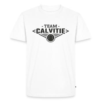 Team Calvitie - T-shirt Premium bio Homme - blanc - Devant - Nico (187cm)