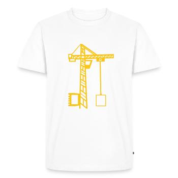 Grue grue de construction grue de levage construction monochrome - T-shirt Premium bio Homme - blanc - Devant - Nico (187cm)