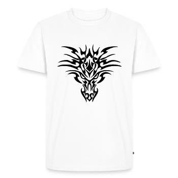 dragon tribal - T-shirt Premium bio Homme - blanc - Devant - Nico (187cm)