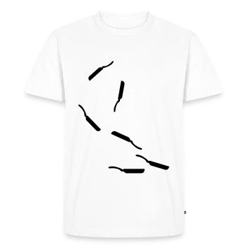 Pan Icon - Men's Premium Organic T-Shirt - white - Front - Nico (187cm)