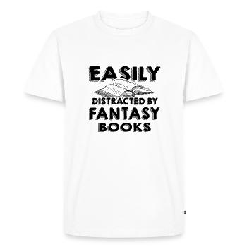 Cadeaux de fans de livres fantastiques facilement distraits par - T-shirt Premium bio Homme - blanc - Devant - Nico (187cm)