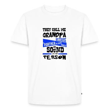 Le partenaire dans le crime ressemble à une mauvaise personne grand-père - T-shirt Premium bio Homme - blanc - Devant - Nico (187cm)