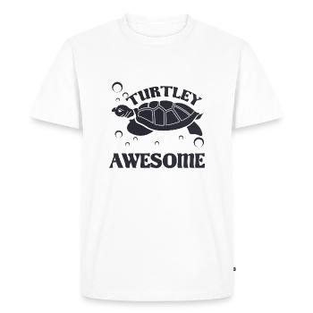 Mignon Turtley Awesome Turtle Lover Idée cadeau - T-shirt Premium bio Homme - blanc - Devant - Nico (187cm)
