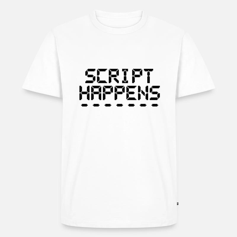 Computerprogrammierskript passiert Programmierer - Männer Premium Bio T-Shirt - Weiß