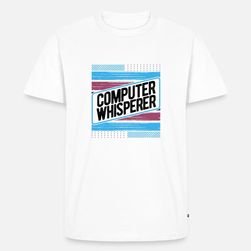 Computerflüsterer Geschenkcomputer Geschenkcomputer - Männer Premium Bio T-Shirt - Weiß