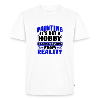 Peintre Cadeau Peinture Pas Passe-temps Évasion de - T-shirt Premium bio Homme - blanc - Devant - Nico (187cm)