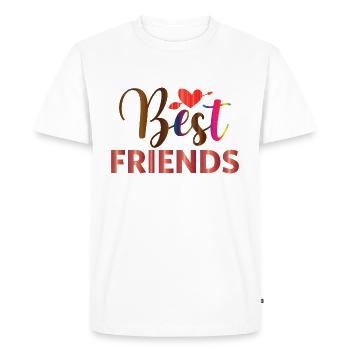 Meilleurs ami - T-shirt Premium bio Homme - blanc - Devant - Nico (187cm)
