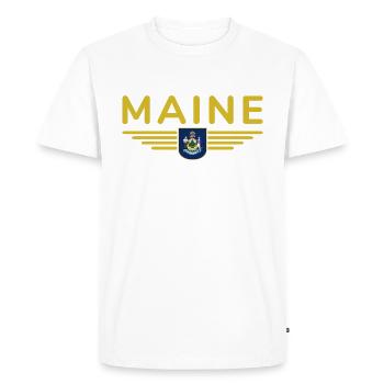 Maine Fan T-Shirt – Parfait pour les fans ! - T-shirt Premium bio Homme - blanc - Devant - Nico (187cm)