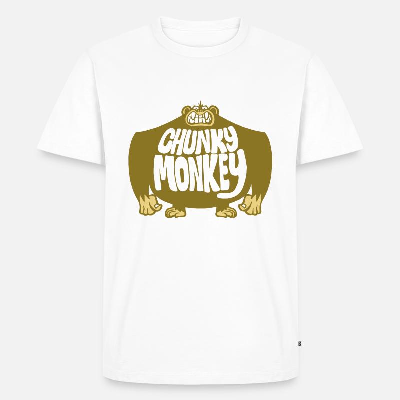 Chunky Affe - Männer Premium Bio T-Shirt - Weiß