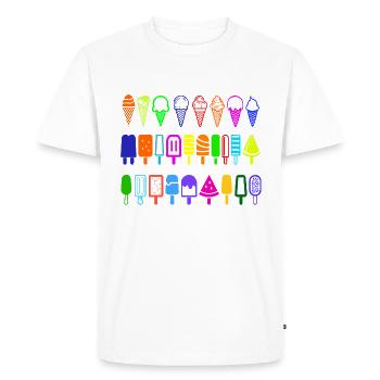 Crème glacée avec style dans de nombreuses couleurs - T-shirt Premium bio Homme - blanc - Devant - Nico (187cm)