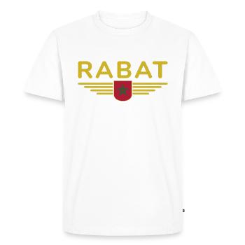 Maillot Maroc Rabat Fan Outfit Design - T-shirt Premium bio Homme - blanc - Devant - Nico (187cm)