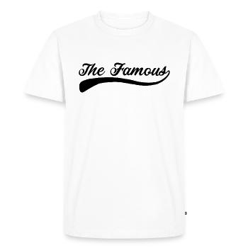 Le célèbre - Design 1 - T-shirt Premium bio Homme - blanc - Devant - Nico (187cm)