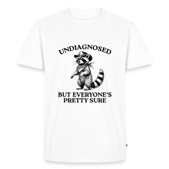 Non diagnostiqué mais tout le monde en est assez sûr - T-shirt Premium bio Homme - blanc - Devant - Nico (187cm)
