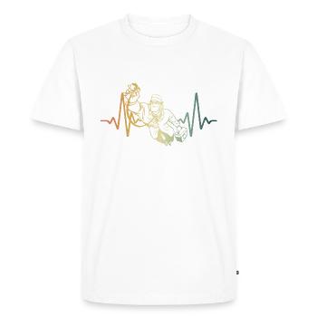 Heartbeat Doctor Doctor Emergency Doctor Nurse - T-shirt Premium bio Homme - blanc - Devant - Nico (187cm)