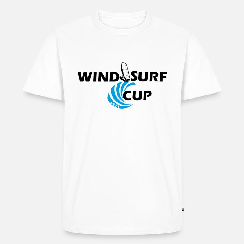 Windsurfcup Sylt - Männer Premium Bio T-Shirt - Weiß