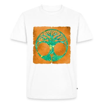 lebensbaum e 71 y - T-shirt Premium bio Homme - blanc - Devant - Nico (187cm)