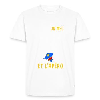 congo pays apéro mec simple - T-shirt Premium bio Homme - blanc - Devant - Nico (187cm)