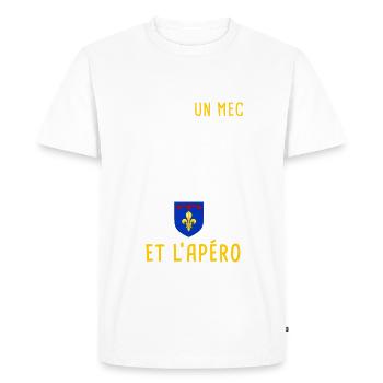 Provence homme drapeau apéro mec simple - T-shirt Premium bio Homme - blanc - Devant - Nico (187cm)