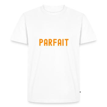 marche pas parfait mais marcheur - T-shirt Premium bio Homme - blanc - Devant - Nico (187cm)