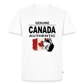 Canada - Maple Leaf - Huskies - Canada - T-shirt Premium bio Homme - blanc - Devant - Nico (187cm)