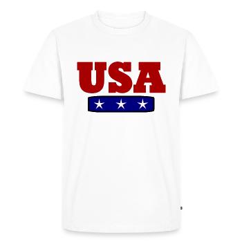 United States - Men's Premium Organic T-Shirt - white - Front - Nico (187cm)