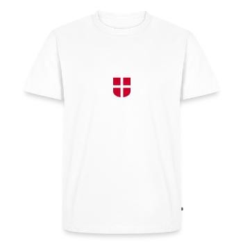 I Love Denmark, T-shirt de tenue design - T-shirt Premium bio Homme - blanc - Devant - Nico (187cm)