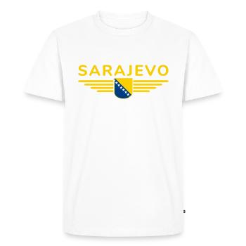 Sarajevo Bosnia Fan T-Shirt - Men's Premium Organic T-Shirt - white - Front - Nico (187cm)