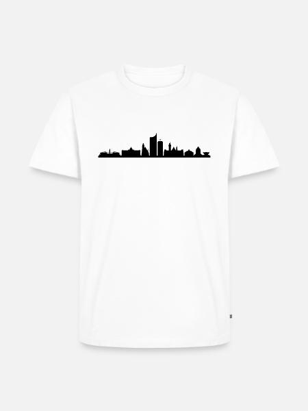 LEIPZIG Saxony Germany Skyline City - Men's Premium Organic T-Shirt - white