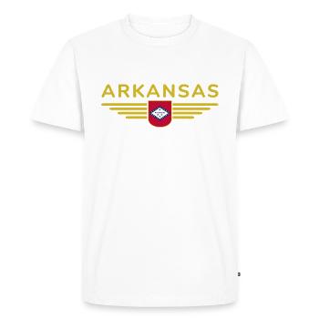 T-shirt de fan de l’Arkansas – Nature et culture - T-shirt Premium bio Homme - blanc - Devant - Nico (187cm)