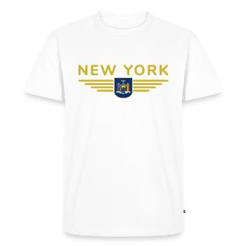 T-shirt de supporter de New York – Parfait pour les fans ! - T-shirt Premium bio Homme - blanc - Devant - Nico (187cm)
