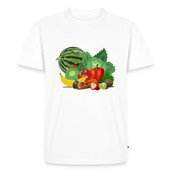 Fruits and fruits - Men's Premium Organic T-Shirt - white - Front - Nico (187cm)