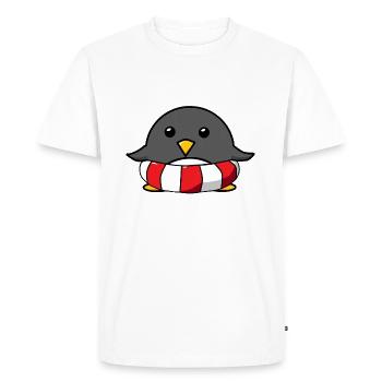 Cadeau de sauveteur sauveteur pingouin - T-shirt Premium bio Homme - blanc - Devant - Nico (187cm)