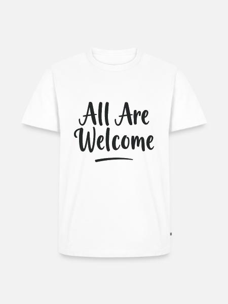 All Are Welcome - Men's Premium Organic T-Shirt - white