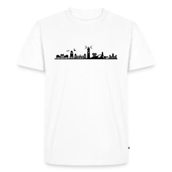 RÜGEN ISLAND OSTEE Lighthouse Landmark - Men's Premium Organic T-Shirt - white - Front - Nico (187cm)
